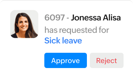 Leave approval in Zoho People